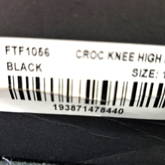 Fashion To Figure Wide Calf Faux Croc Leather Boots - Size 11 - Picture 11 of 11